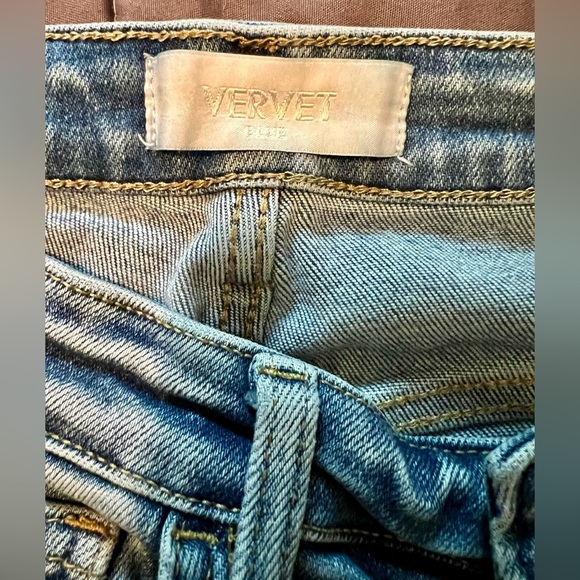 Women’s Jeans Vervet Blue by Flying Monkey sz 29 Stretch Distressed Medium Wash - Picture 7 of 9